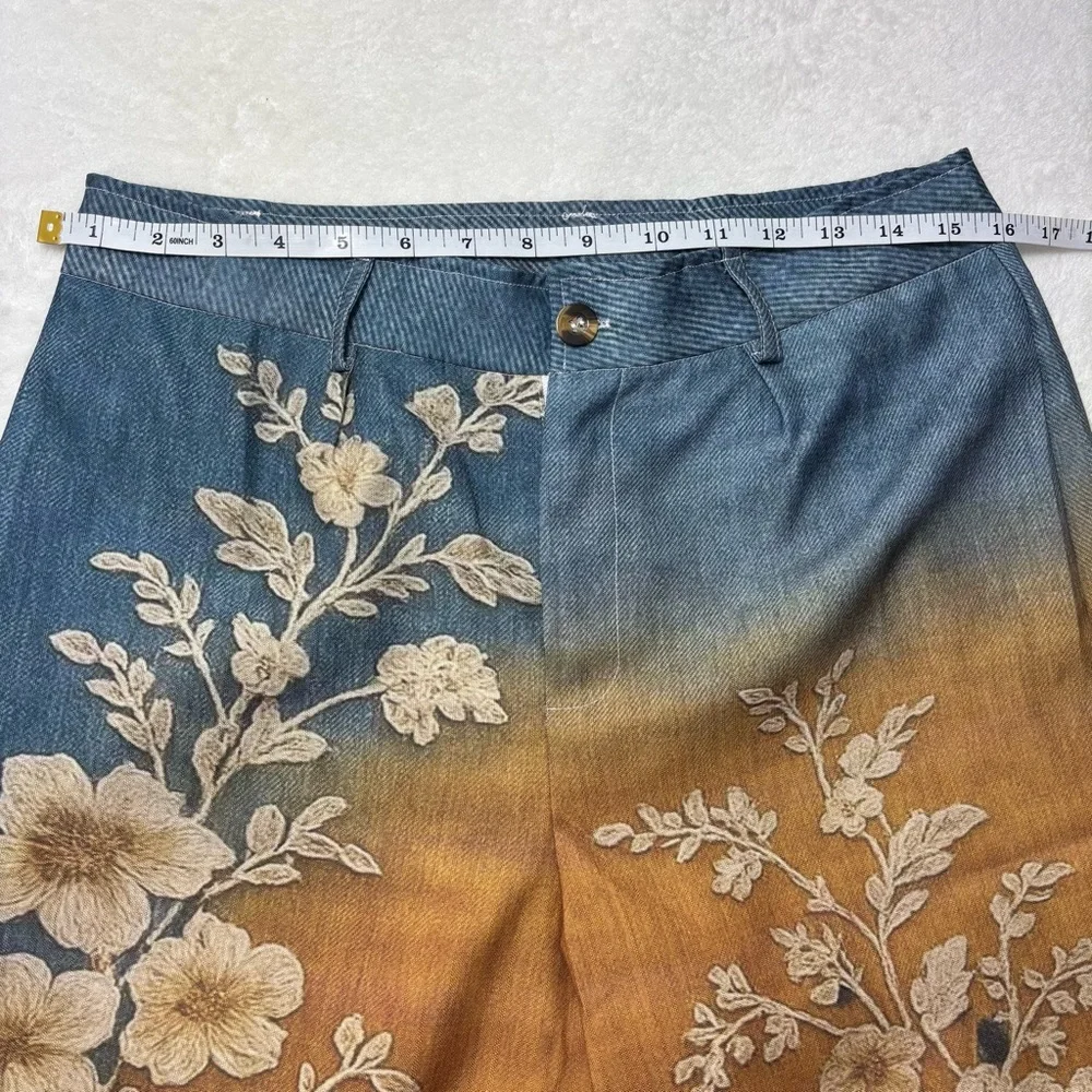 Floral Ombre Wide Leg Pants - Picture 4 of 11